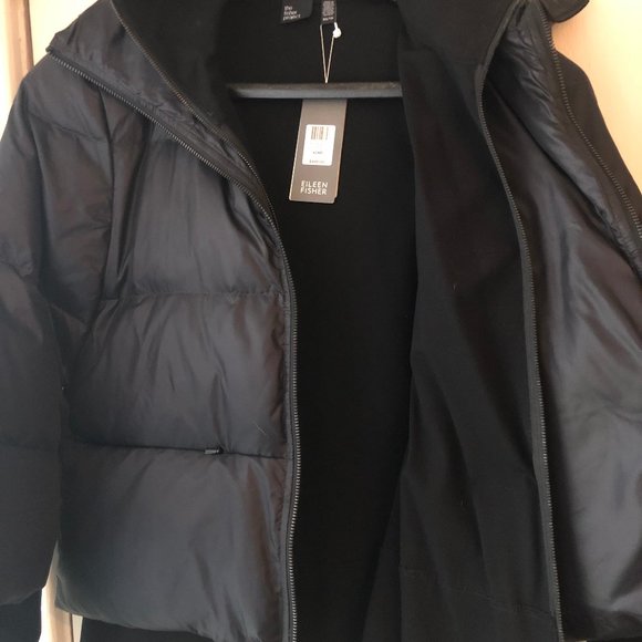 EILEEN FISHER Down bomber Jacket (with tags) - Picture 2 of 5